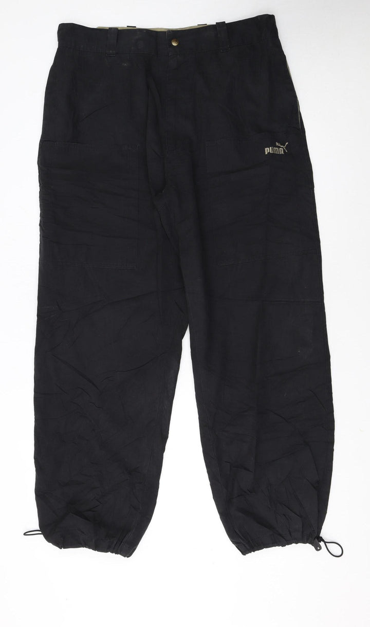 Puma Men's Black XL Track Pants Lightweight Woven Activewear Trousers