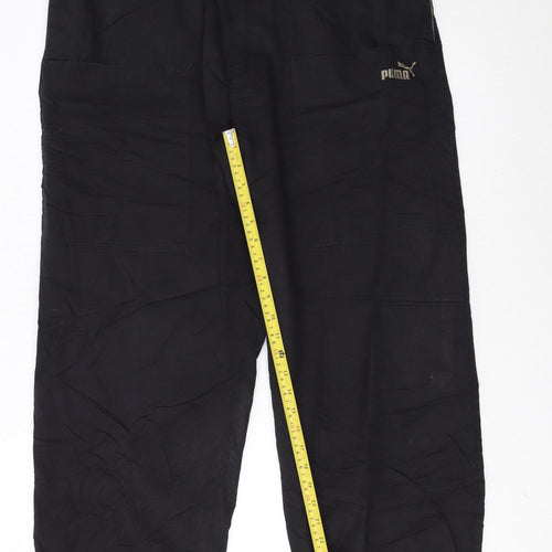 Puma Men's Black XL Track Pants Lightweight Woven Activewear Trousers