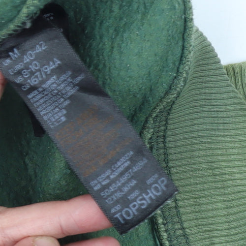 Topshop Women’s Green Air Force Graphic Pullover Sweatshirt Size M