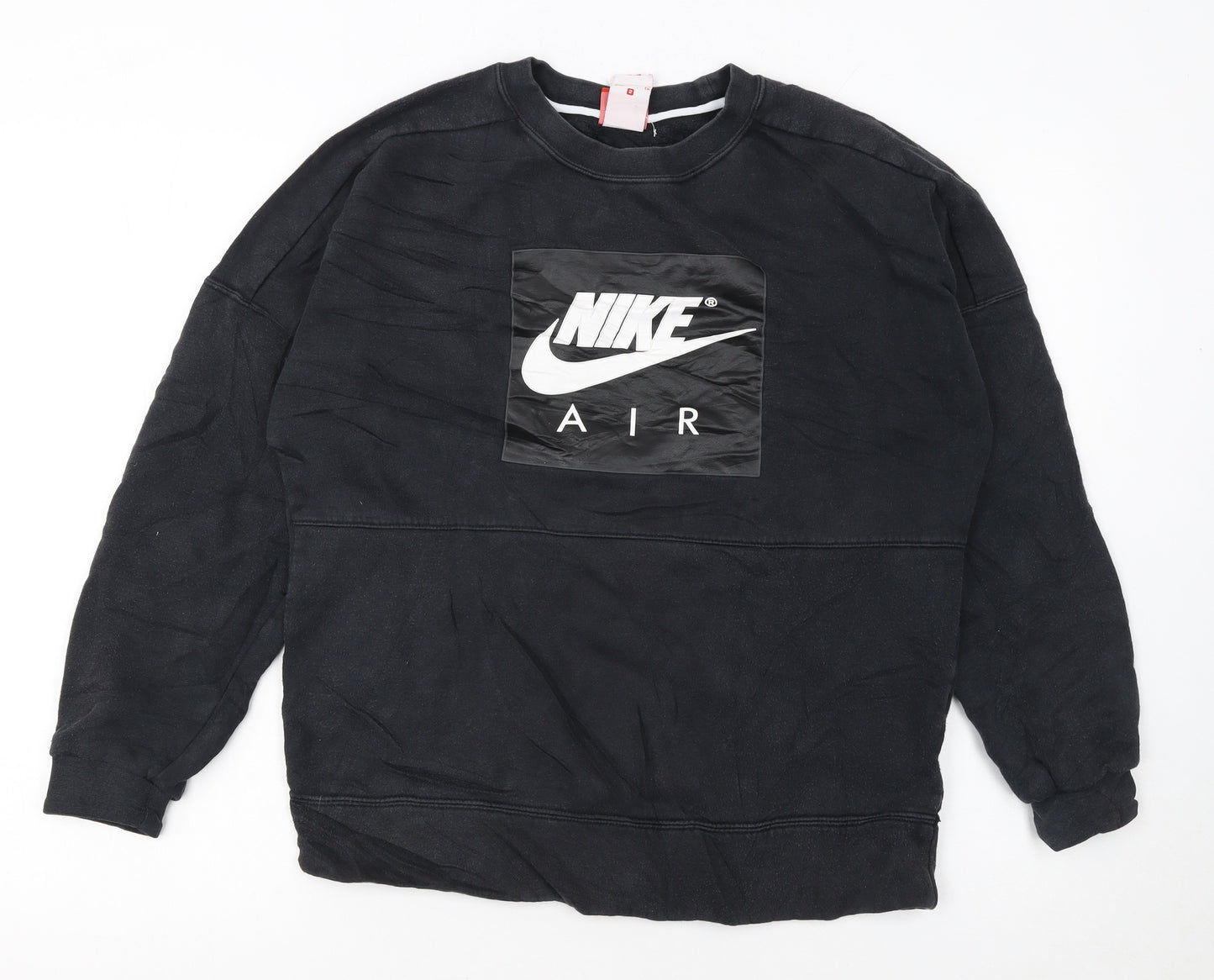 Nike Air Men's Black Small Pullover Sweatshirt Crew Neck Athletic Fleece
