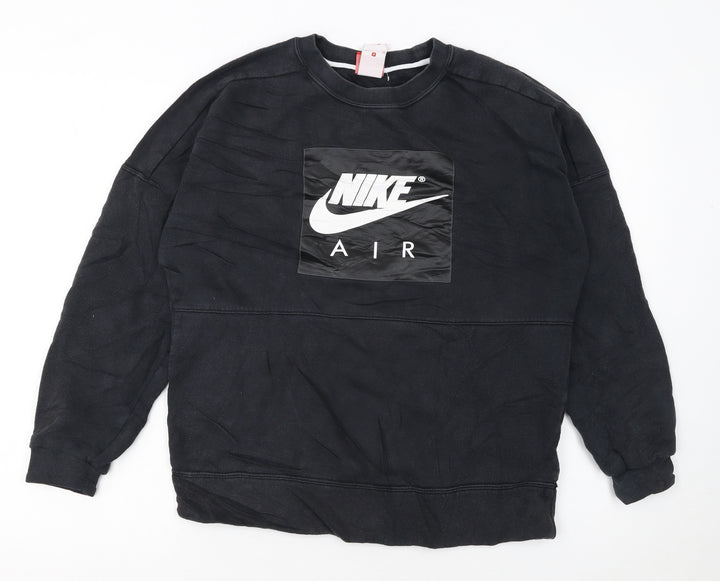 Nike Air Men's Black Small Pullover Sweatshirt Crew Neck Athletic Fleece