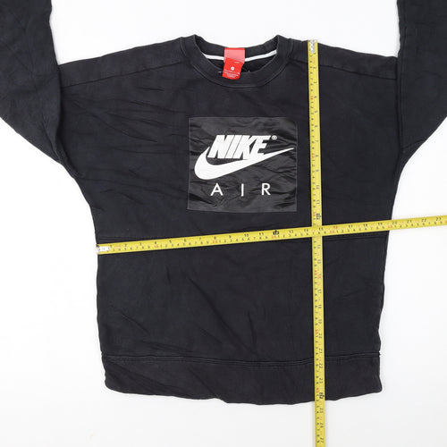 Nike Air Men's Black Small Pullover Sweatshirt Crew Neck Athletic Fleece