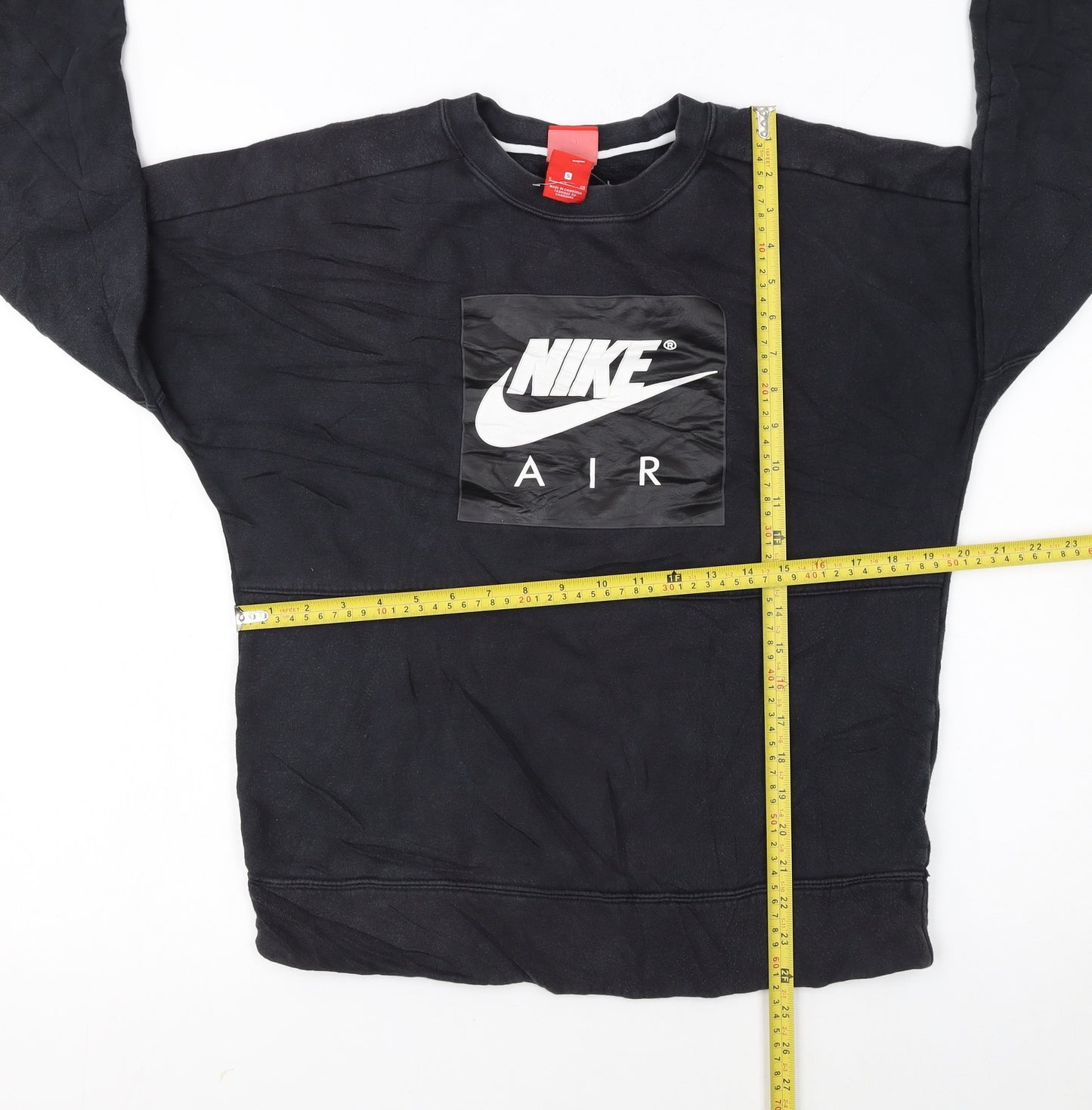 Nike Air Men's Black Small Pullover Sweatshirt Crew Neck Athletic Fleece
