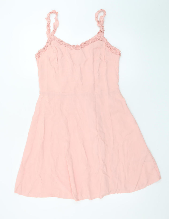 New Look Women’s Pink Knee Length A-Line Dress Size 14