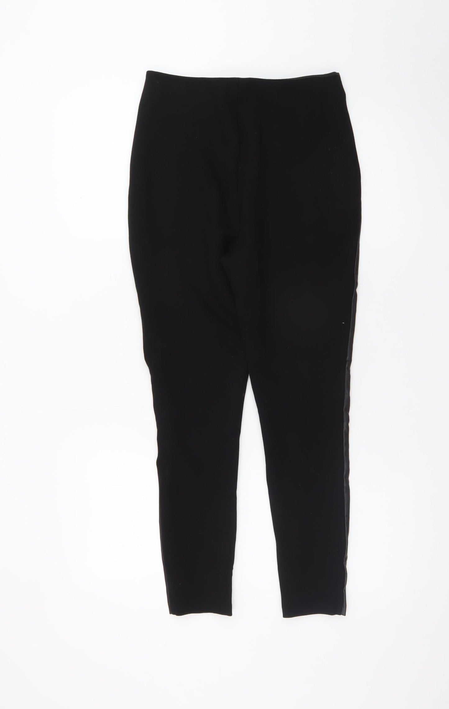 River Island Women’s Black High Rise Zip Detail Leggings Size 10
