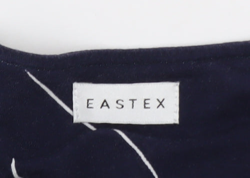 Eastex Women's Blue Abstract Wrap Jersey Blouse Size 20