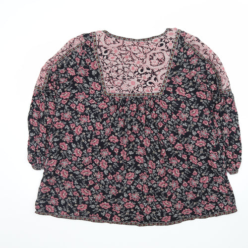 Monsoon Women’s Multicoloured Floral Tunic Blouse Size 18 Viscose
