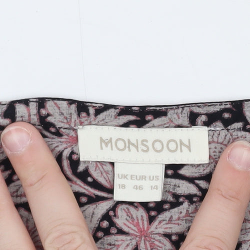 Monsoon Women’s Multicoloured Floral Tunic Blouse Size 18 Viscose