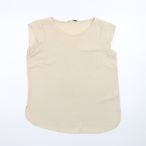 Marks and Spencer Autograph Womens Beige Sleeveless Blouse UK 12