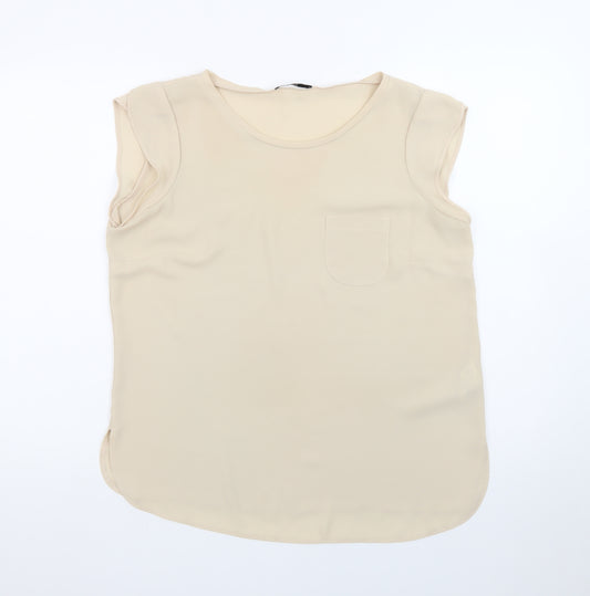 Marks and Spencer Autograph Womens Beige Sleeveless Blouse UK 12