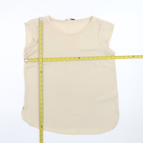 Marks and Spencer Autograph Womens Beige Sleeveless Blouse UK 12