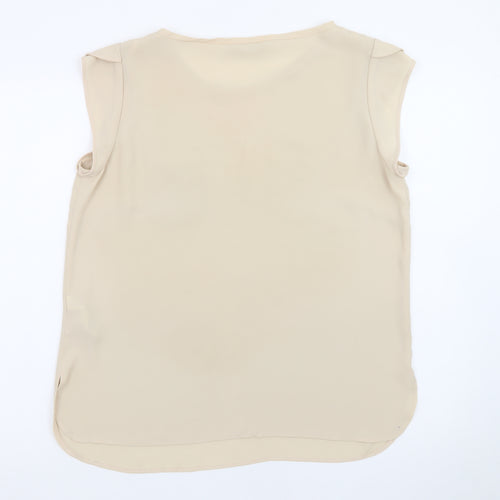 Marks and Spencer Autograph Womens Beige Sleeveless Blouse UK 12