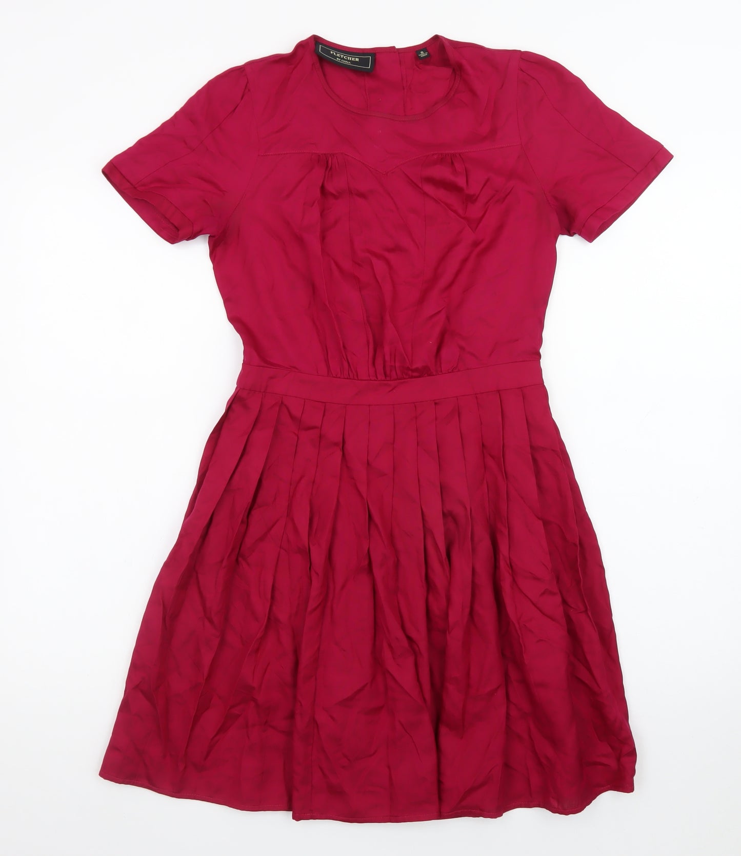 Fletcher by Lyell Women's Red Cotton Fit & Flare Dress Size S