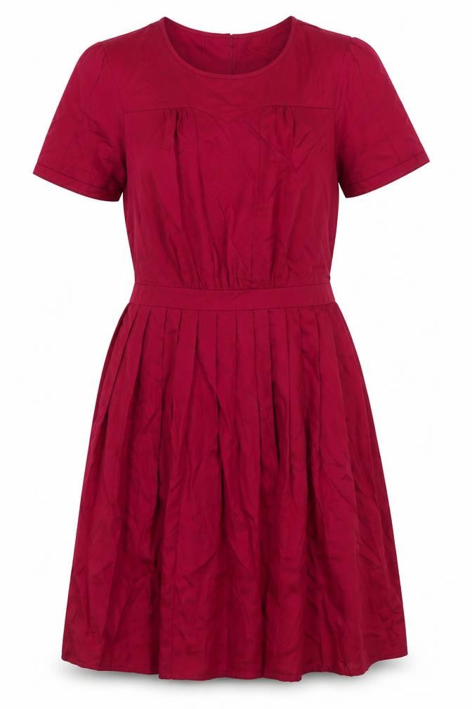 Fletcher by Lyell Women's Red Cotton Fit & Flare Dress Size S
