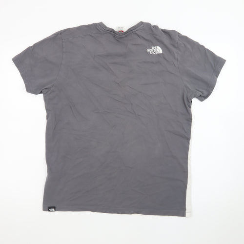 The North Face Men's Grey & White Colourblock Crew Neck T-Shirt M