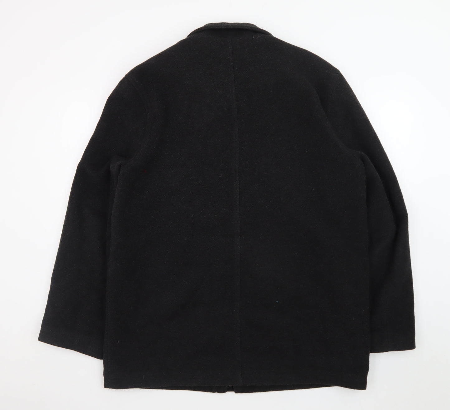 Butler & Webb Men's Black Wool Overcoat Medium 38in Regular Fit