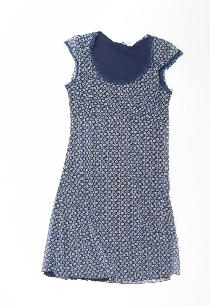 Yaya Collection Women's Blue Floral Shift Dress L