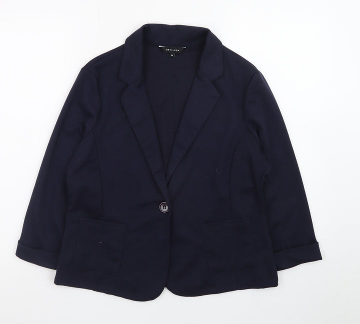 New Look Women's Blue Size 14 Regular Fit Blazer Jacket