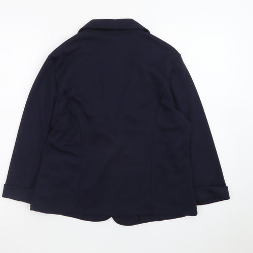 New Look Women's Blue Size 14 Regular Fit Blazer Jacket