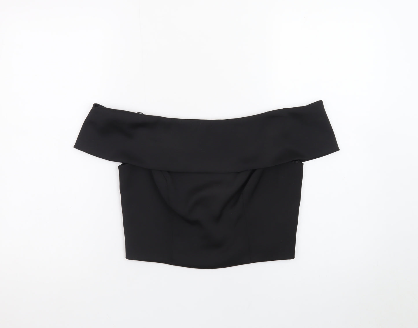 Coast Womens Black Off Shoulder Cropped Blouse UK 10