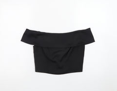 Coast Womens Black Off Shoulder Cropped Blouse UK 10