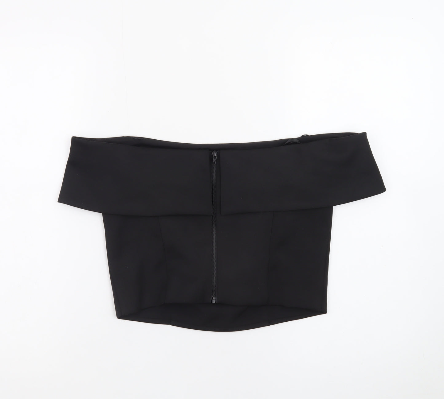 Coast Womens Black Off Shoulder Cropped Blouse UK 10
