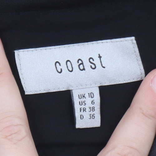 Coast Womens Black Off Shoulder Cropped Blouse UK 10