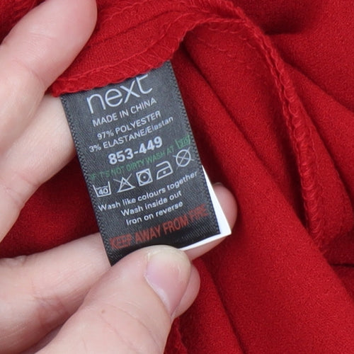 Next Women’s Red Fit & Flare Knee Length Dress Size 10