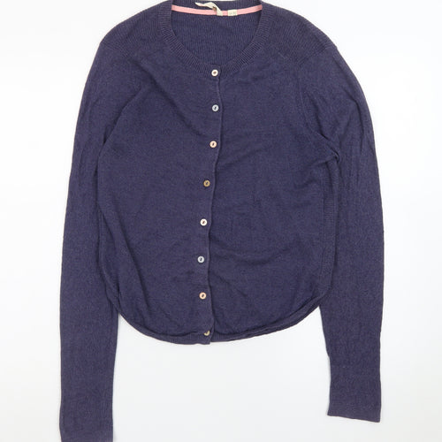 White Stuff Women's Purple Cardigan UK 12 Button Front Knitwear