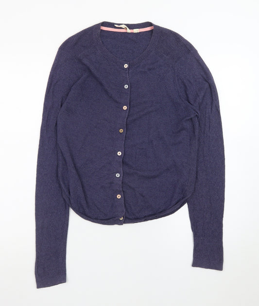 White Stuff Women's Purple Cardigan UK 12 Button Front Knitwear