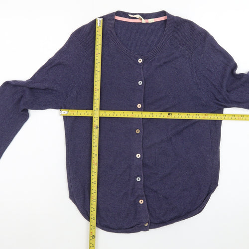 White Stuff Women's Purple Cardigan UK 12 Button Front Knitwear