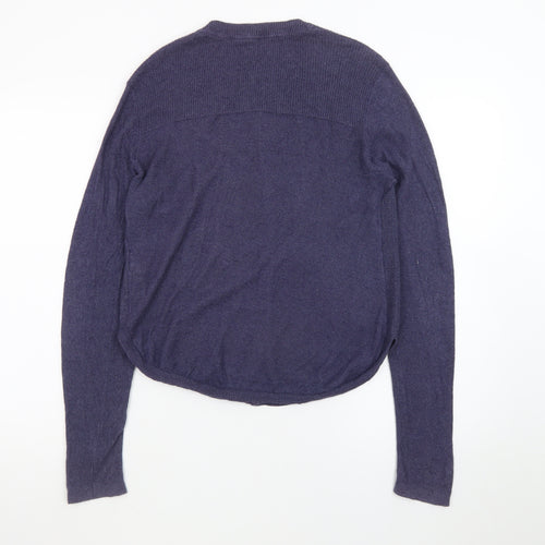 White Stuff Women's Purple Cardigan UK 12 Button Front Knitwear