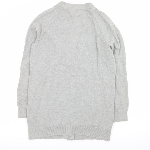 Gap Mens Grey Cotton Wool Cardigan M Long Sleeve V-Neck Knit