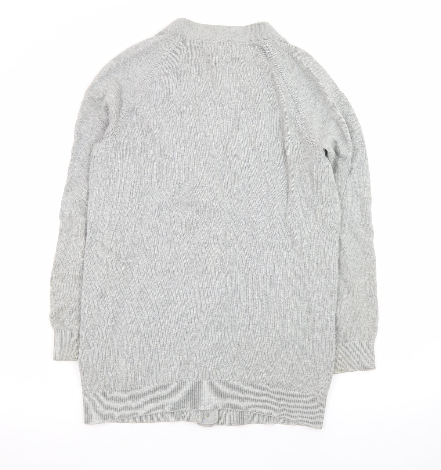 Gap Mens Grey Cotton Wool Cardigan M Long Sleeve V-Neck Knit