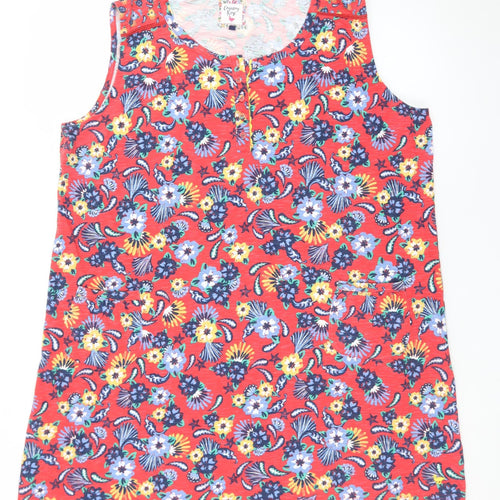 Country Rose Women's Red Floral Sleeveless Shift Dress XL