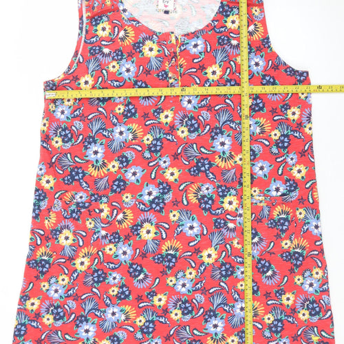 Country Rose Women's Red Floral Sleeveless Shift Dress XL