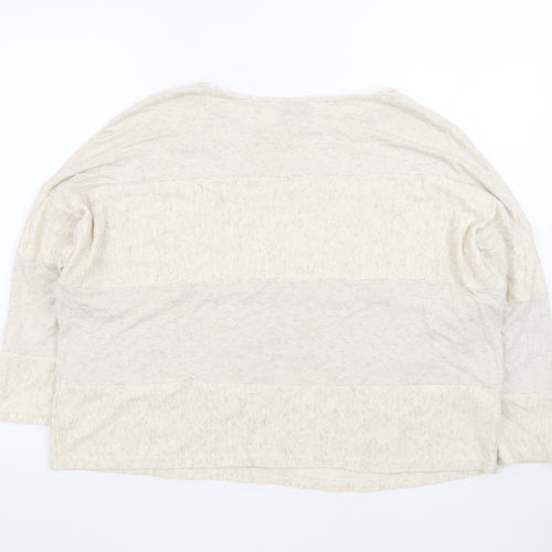 Onelife Women’s Beige Cotton Relaxed Fit Long Sleeve Top S