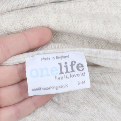 Onelife Women’s Beige Cotton Relaxed Fit Long Sleeve Top S