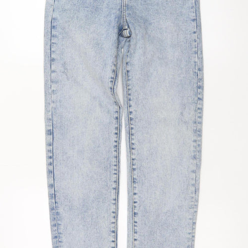 George Women’s Blue Acid Wash High Rise Mom Jeans Size 10