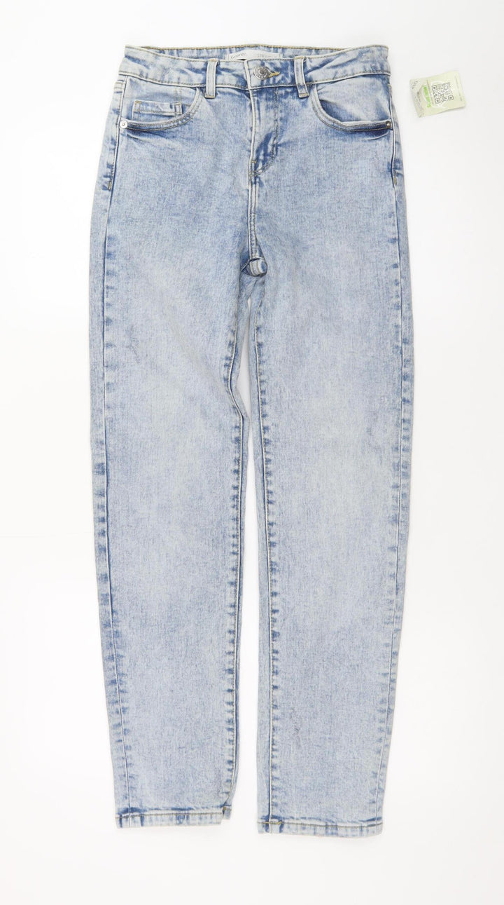 George Women’s Blue Acid Wash High Rise Mom Jeans Size 10