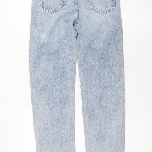George Women’s Blue Acid Wash High Rise Mom Jeans Size 10
