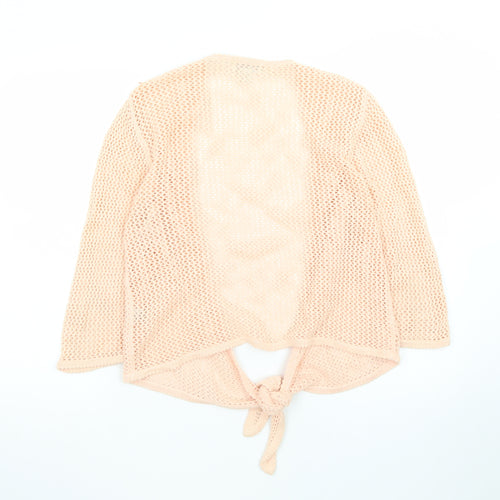 Christopher & Banks Women's Pink Knit Tie Front Cardigan M
