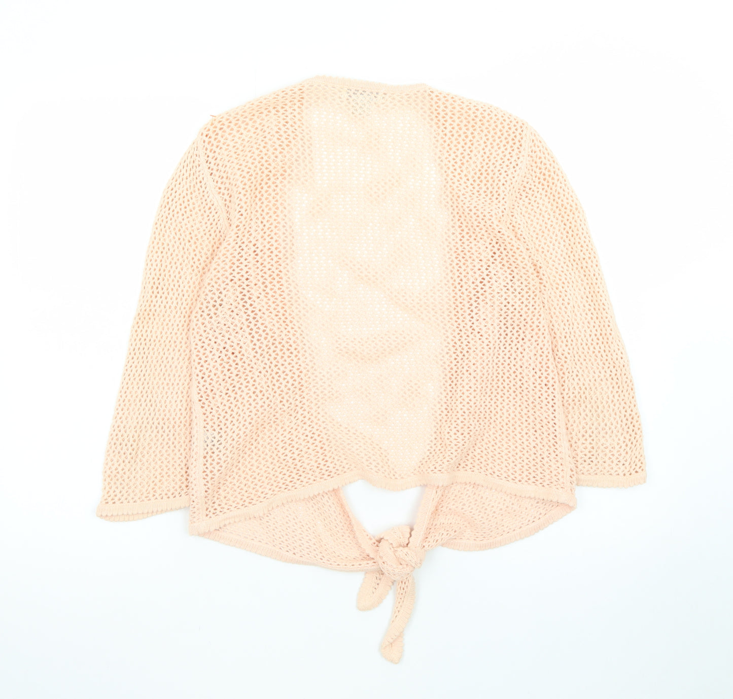 Christopher & Banks Women's Pink Knit Tie Front Cardigan M