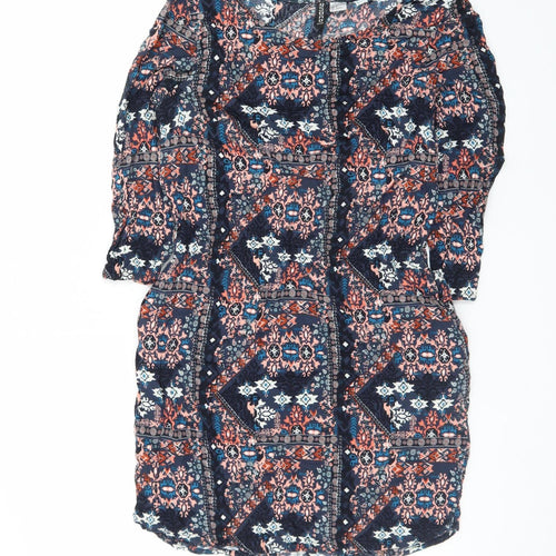 H&M Divided Womens Multicoloured Size 8 Boho Bodycon Dress