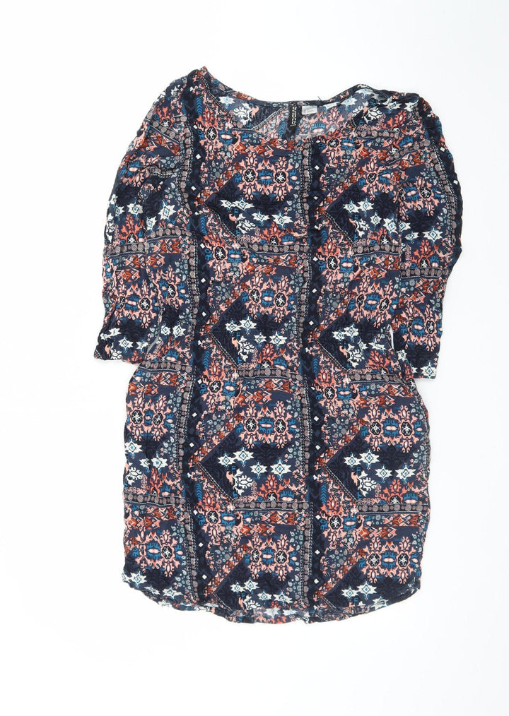 H&M Divided Womens Multicoloured Size 8 Boho Bodycon Dress