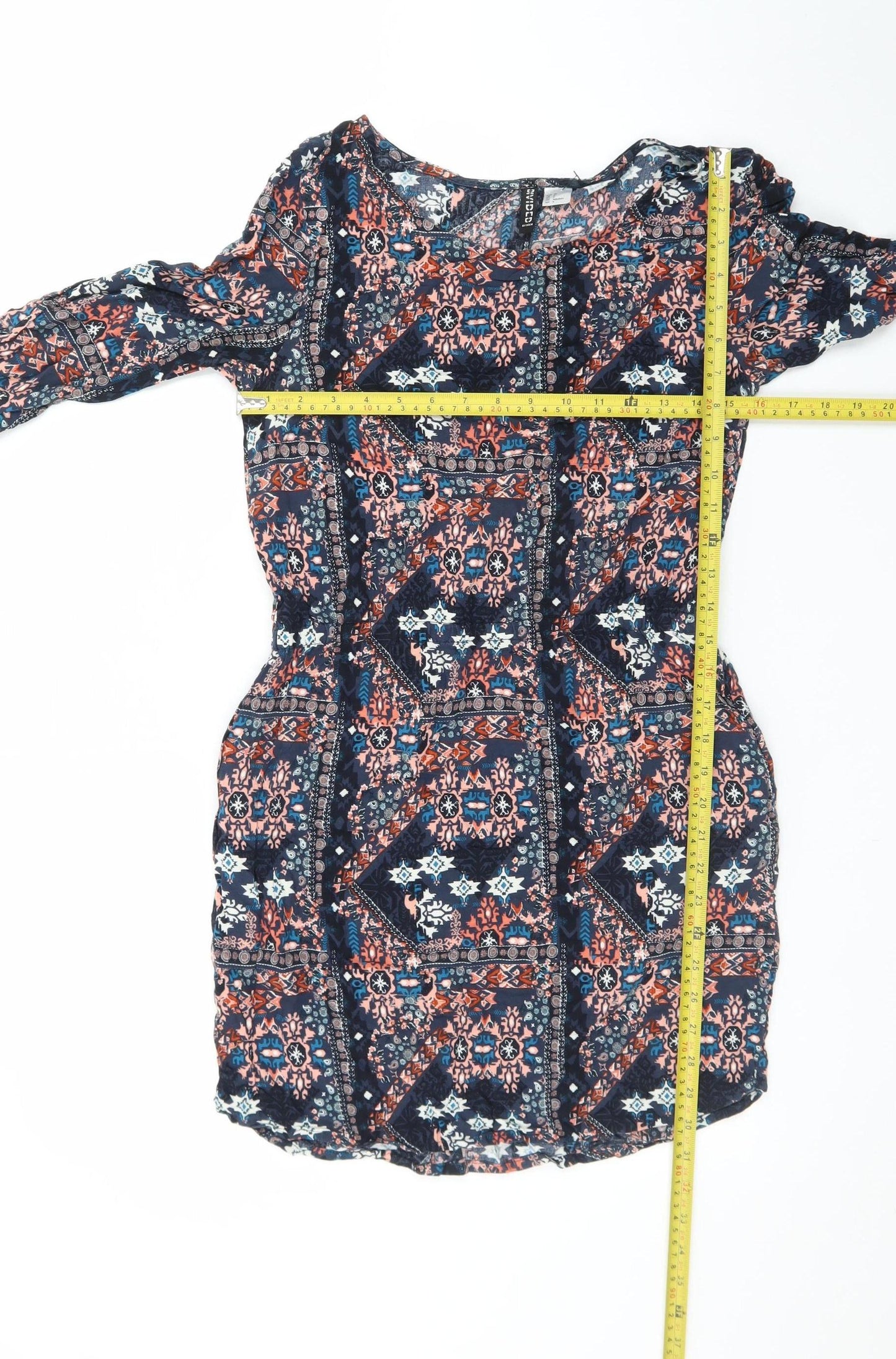 H&M Divided Womens Multicoloured Size 8 Boho Bodycon Dress