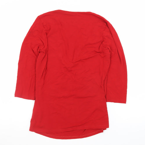 Marks and Spencer Women’s Red Wrap Jersey Blouse UK 14