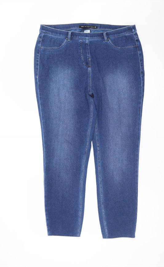 Next Women's Blue Size 16 Stretch Denim Jegging Jeans