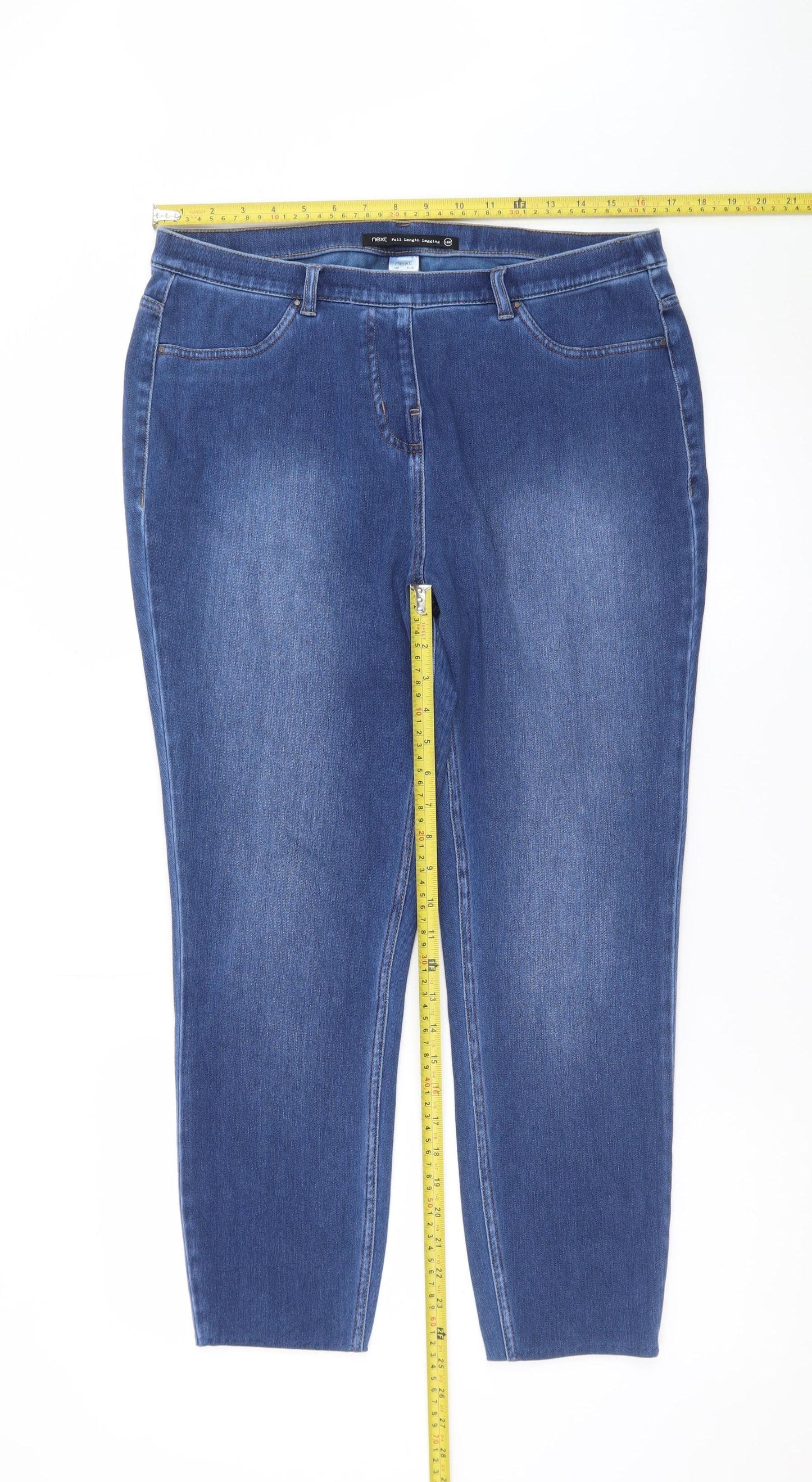 Next Women's Blue Size 16 Stretch Denim Jegging Jeans
