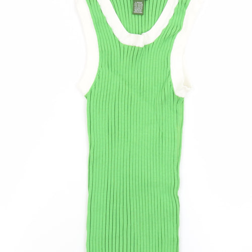 Mountain Lake Women Green Knit Sleeveless Tank Top Size L